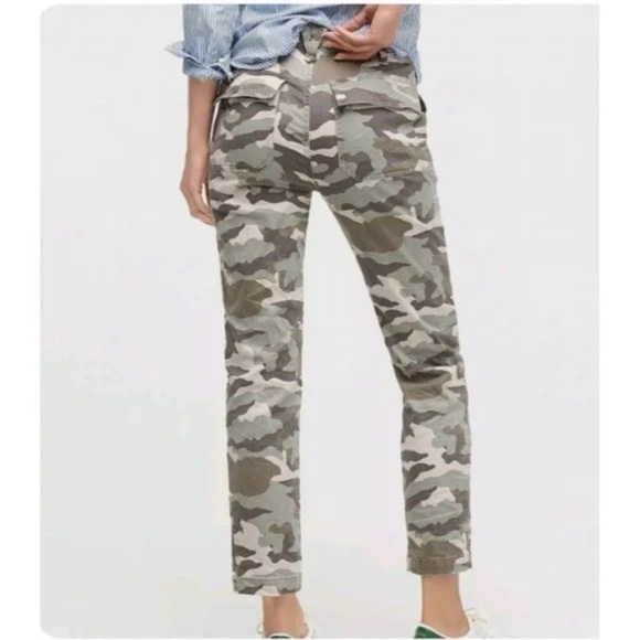 J Crew Straight-leg crop pant in camo soft sateen size 30 - Picture 13 of 13